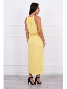 Geltona ilga suknelė MOD024