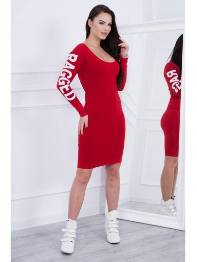 Raudona suknelė MOD087 2