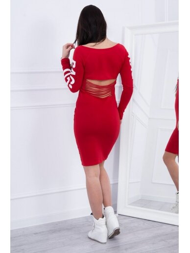 Raudona suknelė MOD087 1