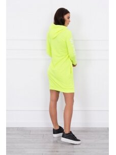 Neoninė geltona suknelė MOD025