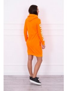Neoninė oranžinė suknelė MOD025