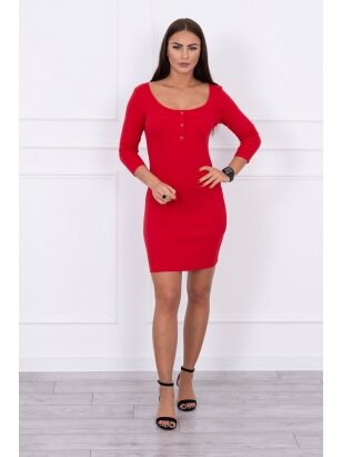 Raudona suknelė MOD112