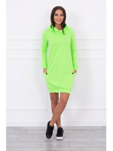 Neoninė žalia suknelė MOD025 2