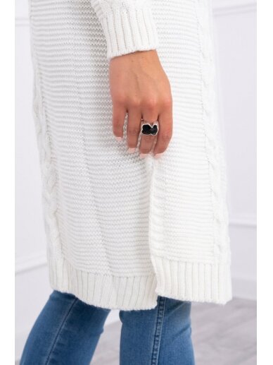 Nebalintos drobės spalvos megztinis kardiganas MOD306 3
