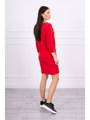 Raudona suknelė MOD559
