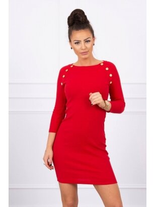 Raudona suknelė MOD703