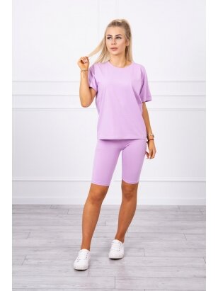 Violetinės spalvos moteriškas kostiumėlis MOD714