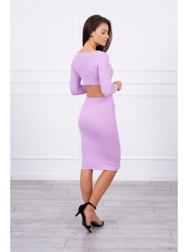 Violetinės spalvos moteriškas kostiumėlis MOD693 1
