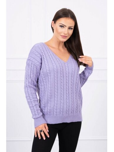Violetinės spalvos megztinis MOD484