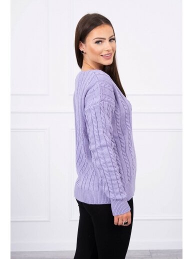 Violetinės spalvos megztinis MOD484 1