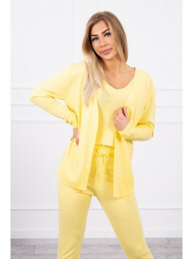 Geltonos spalvos moteriškas kostiumėlis MOD876 2