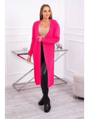 Neoninės rožinės spalvos megztinis MOD307