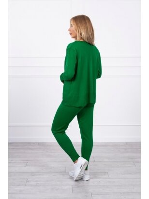 Žalios spalvos moteriškas kostiumėlis MOD876