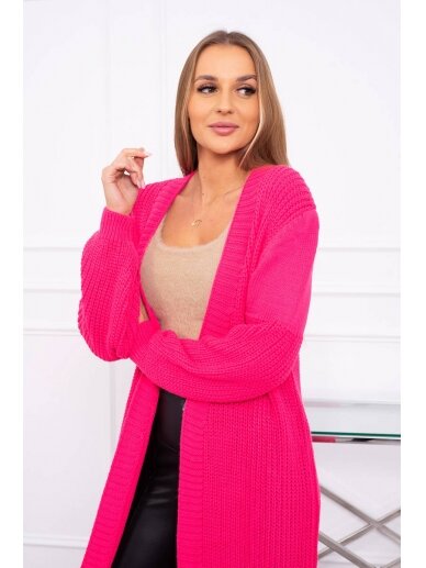 Neoninės rožinės spalvos megztinis MOD307 2