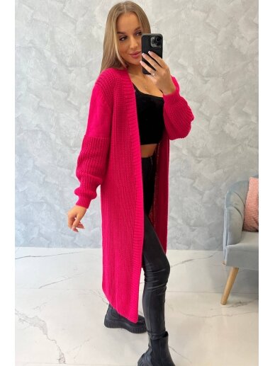 Neoninės rožinės spalvos megztinis MOD307 4