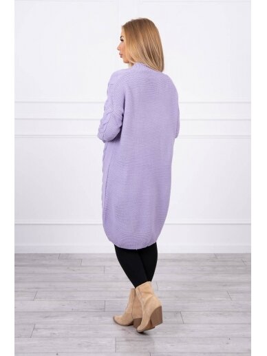 Violetinės spalvos megztas kardiganas MOD1397 GP 1