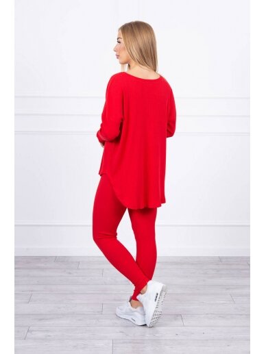 Raudonas moteriškas kostiumėlis MOD1599 1