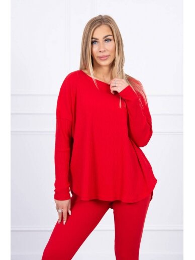 Raudonas moteriškas kostiumėlis MOD1599 2