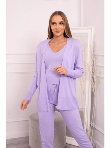 Violetinės spalvos moteriškas kostiumėlis MOD876 1