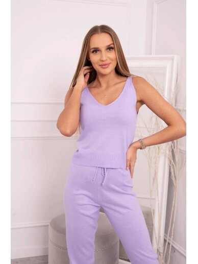 Violetinės spalvos moteriškas kostiumėlis MOD876 5