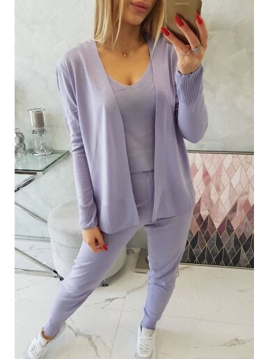 Violetinės spalvos moteriškas kostiumėlis MOD876 6