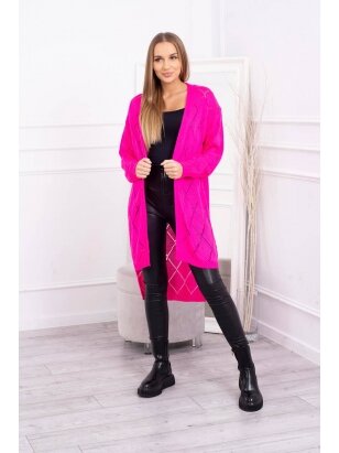 Neoninės rožinės spalvos megztinis MOD735
