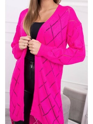 Neoninės rožinės spalvos megztinis MOD735