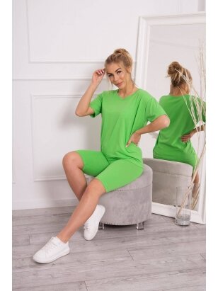 Šviesiai žalios spalvos moteriškas kostiumėlis MOD714
