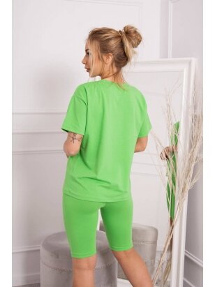 Šviesiai žalios spalvos moteriškas kostiumėlis MOD714