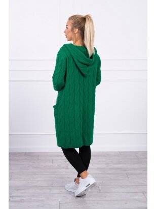 Žalias megztinis kardiganas MOD444