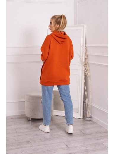 Oranžinės spalvos džemperis MOD1958 1
