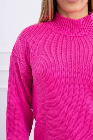 Neoninės rožinės spalvos megztinis MOD781 4