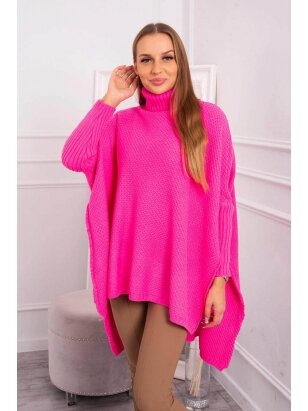 Neoninės rožinės spalvos megztinis MOD467
