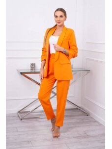 Oranžinės spalvos moteriškas kostiumėlis KST0025