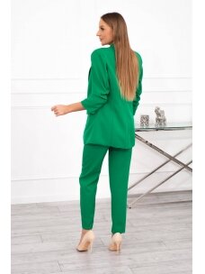 Žalios spalvos moteriškas kostiumėlis KST0025