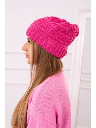 Tamsiai rožinės spalvos kepurė K336
