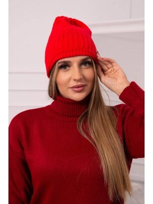 Raudonos spalvos kepurė K333