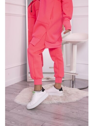 Neoninės rožinės spalvos sportinis kostiumas MOD1955 4