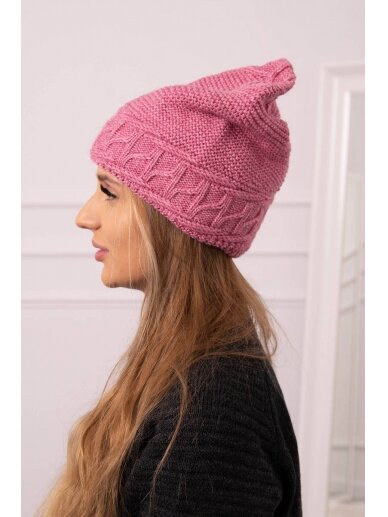Tamsiai rožinės spalvos kepurė K338 1