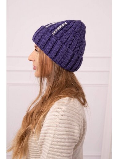 Violetinės spalvos kepurė K384 1