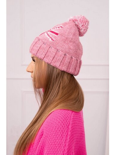 Tamsiai rožinės spalvos kepurė K386 1