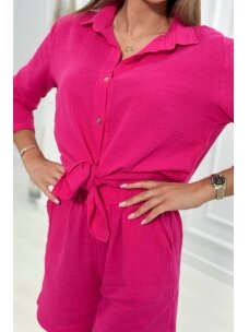 Rožinės spalvos kostiumėlis su šortais MOD2292