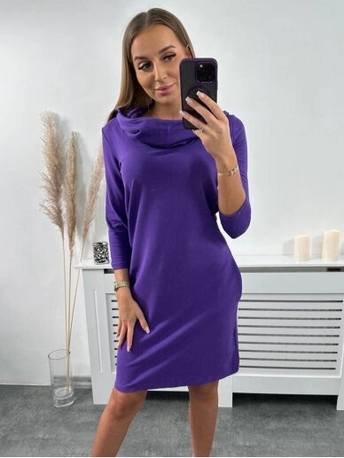Tamsiai violetinė suknelė MOD011