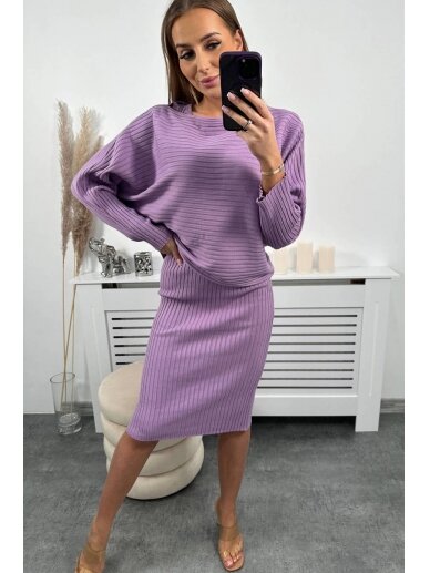Violetinės spalvos moteriškas kostiumėlis MOD2356 5