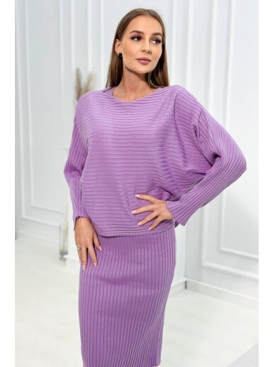 Violetinės spalvos moteriškas kostiumėlis MOD2356 3