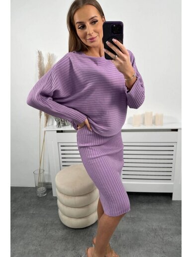 Violetinės spalvos moteriškas kostiumėlis MOD2356 6