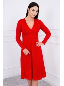 Raudona suknelė MOD332
