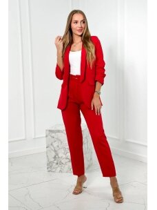 Raudonos spalvos moteriškas kostiumėlis KST0025