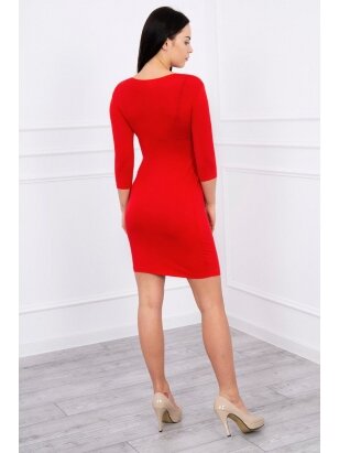 Raudona suknelė MOD234