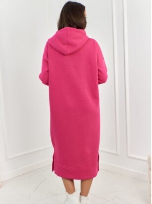 Rožinės spalvos ilga suknelė MOD2367